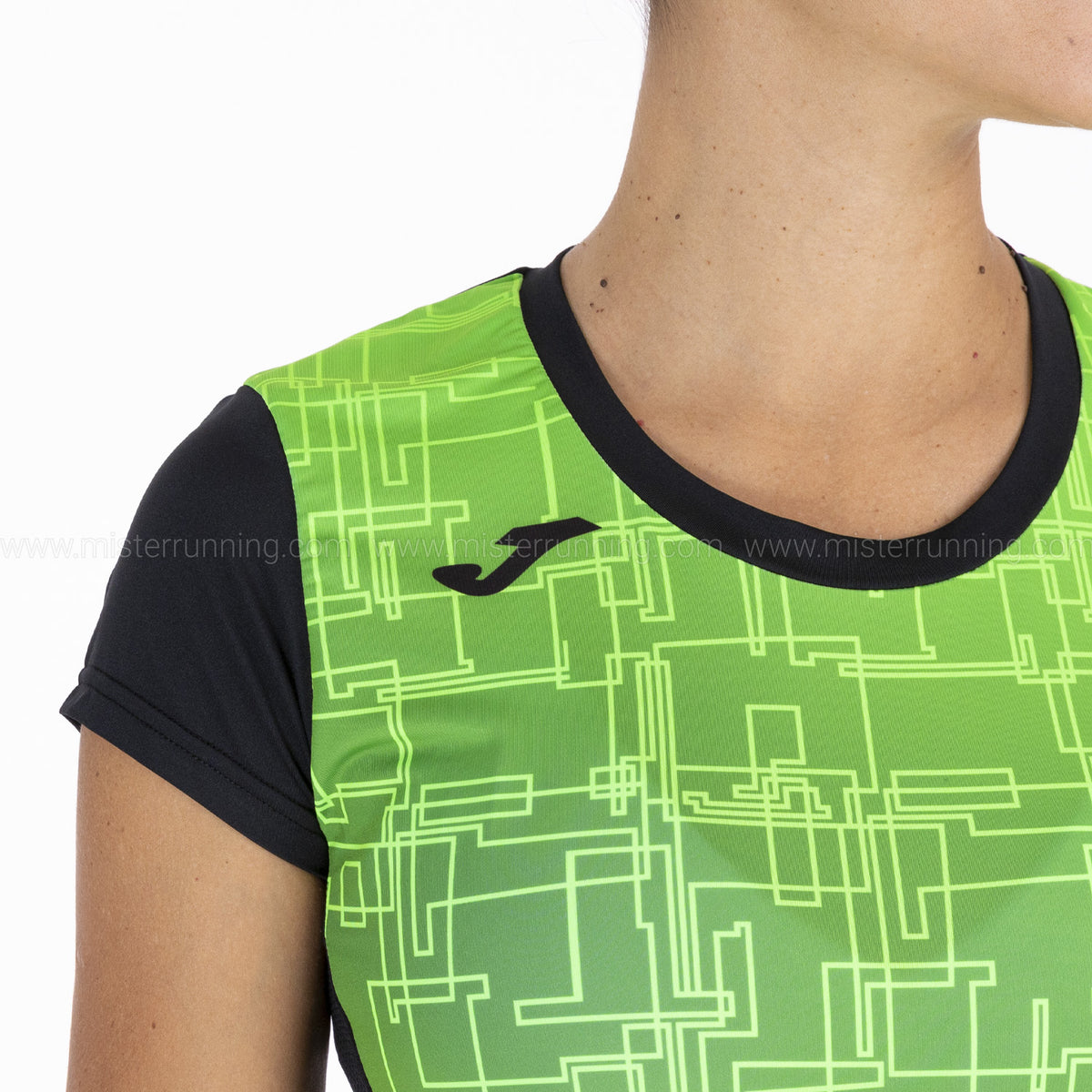 Joma Elite VIII Maglietta Black/Fluor Green