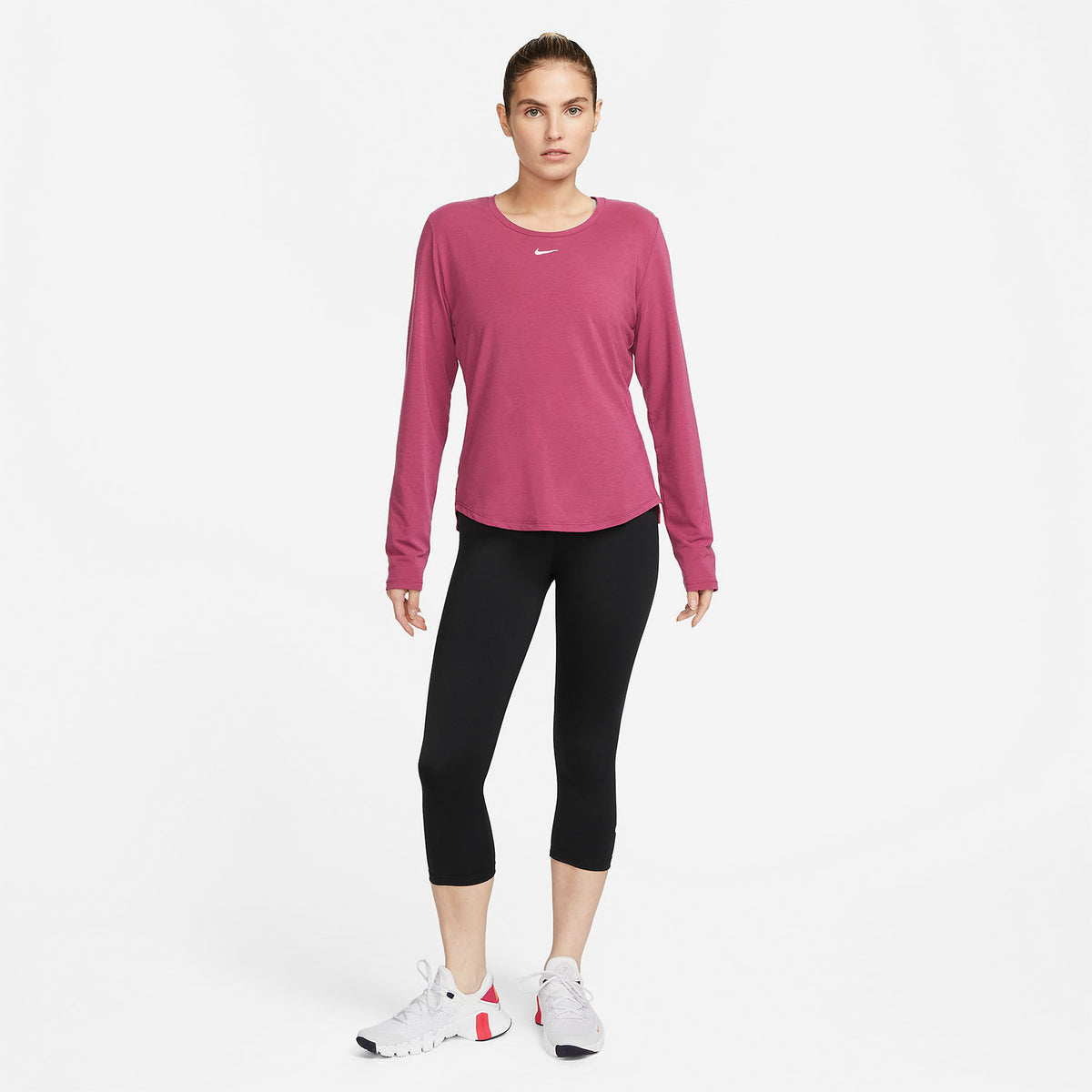 Nike Dri-FIT One Luxe Maglia Rosewood/Reflective Silver