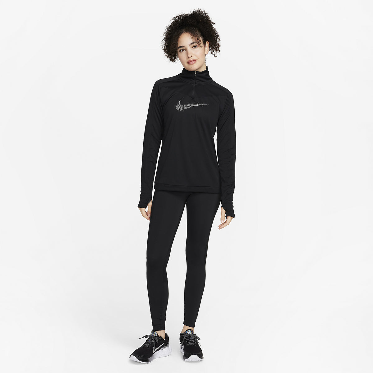 Nike Dri-FIT Swoosh Pacer Maglia Black/Cool Grey
