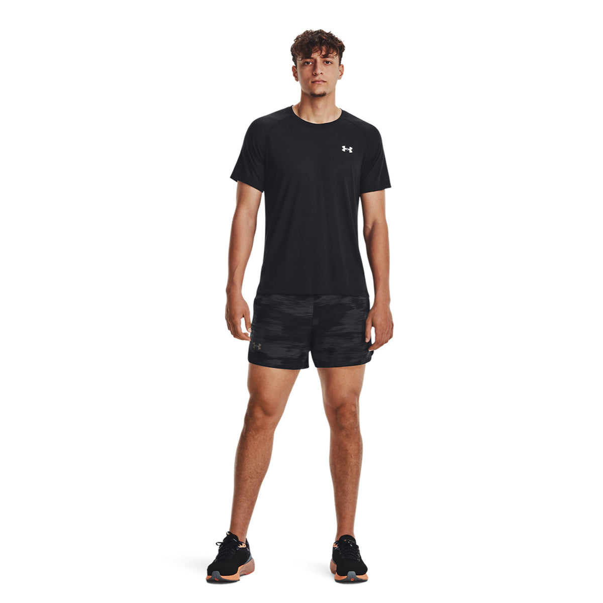 Under Armour Launch Printed 5in Pantaloncini Jet Gray/Black/Reflective
