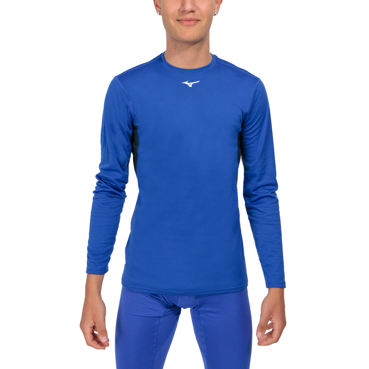 Mizuno Mid Weight Crew Maglia Surf Blue