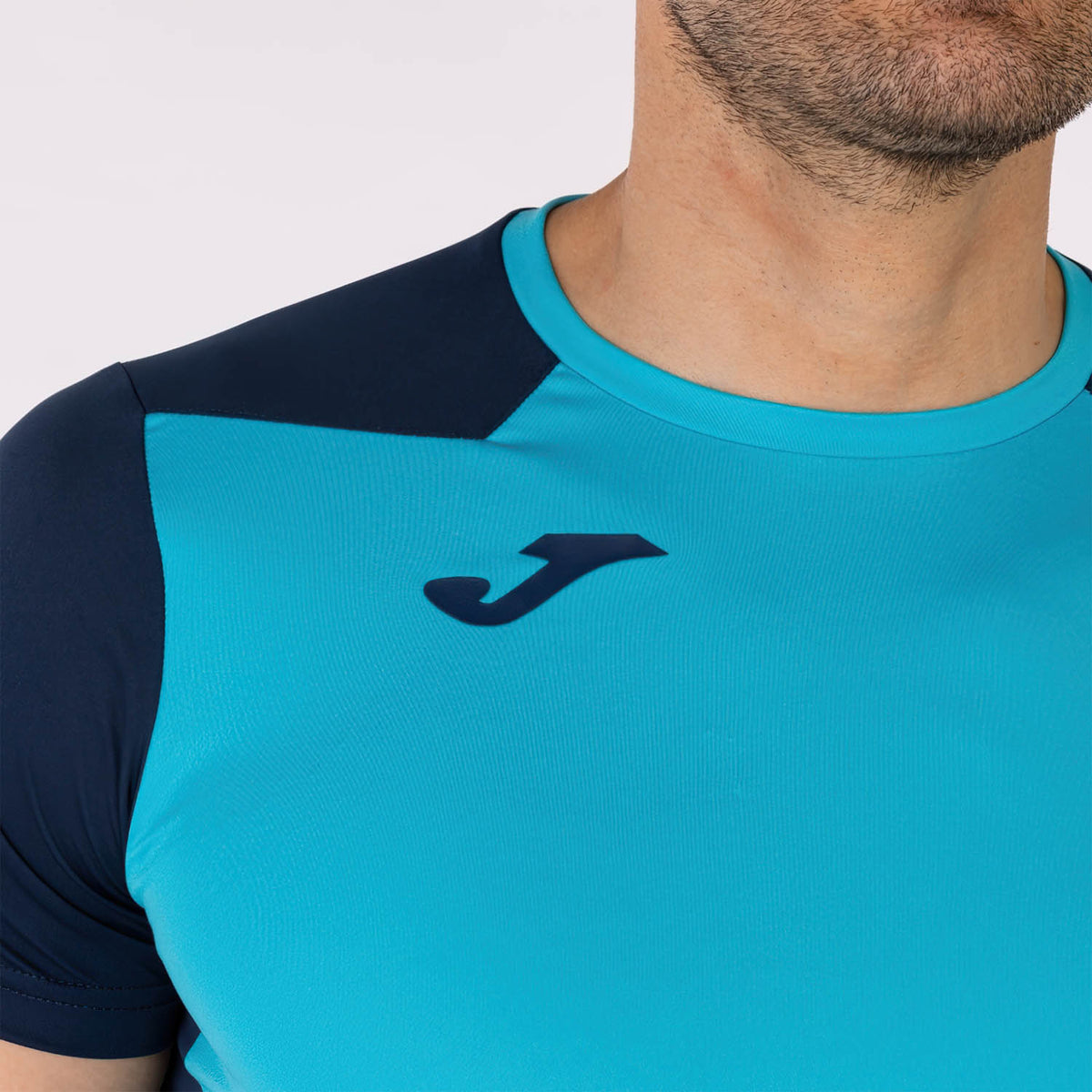Joma Record II Maglietta Fluor Turquoise/Dark Navy