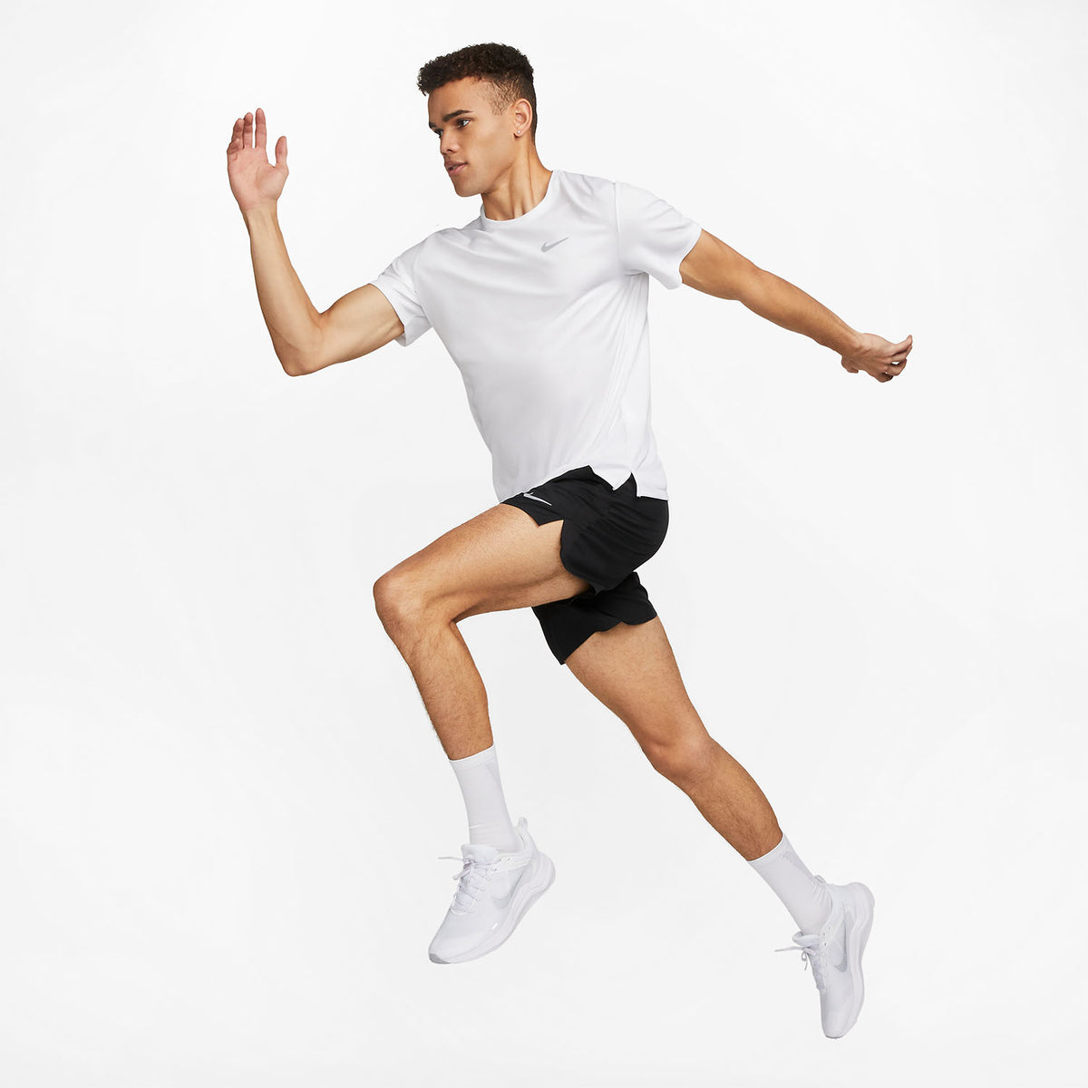 Nike Dri-FIT UV Run Division Miler Maglietta White/Reflective Silver