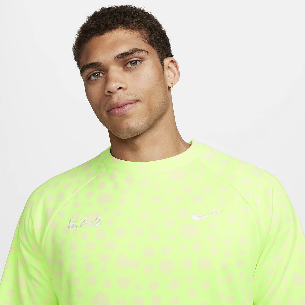 Nike Therma-FIT Printed Studio 72 Felpa Lime Blast/White