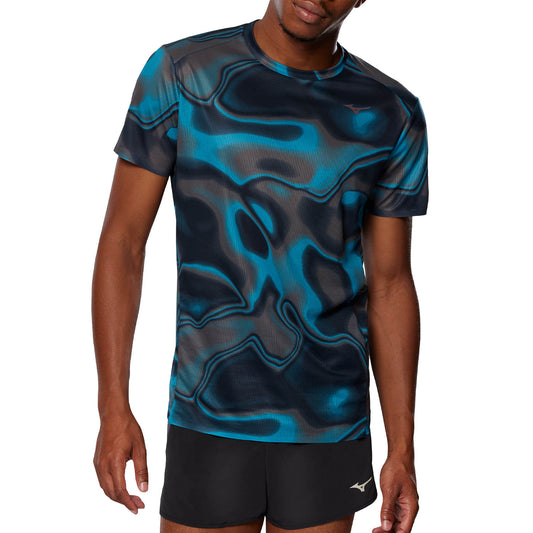 Mizuno Premium Aero Maglietta Hawaiian Ocean/Black