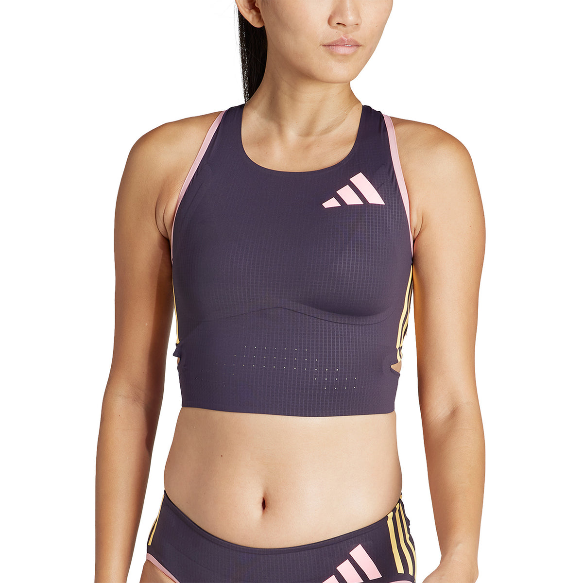 adidas Promo Crop Top Aurora Black/Preloved Fig