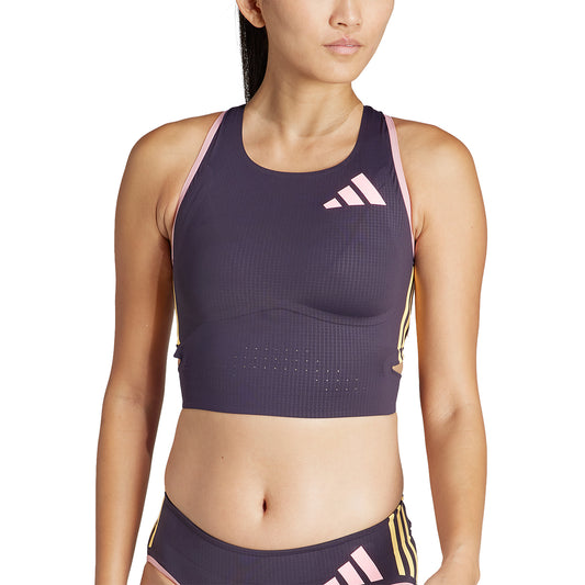 adidas Promo Crop Top Aurora Black/Preloved Fig
