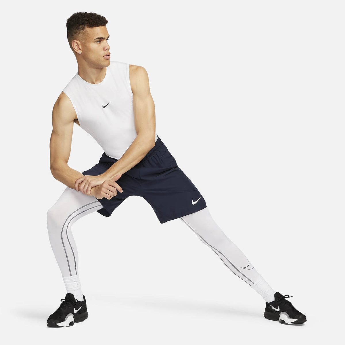 Nike Pro Dri-FIT Logo Canotta White/Black