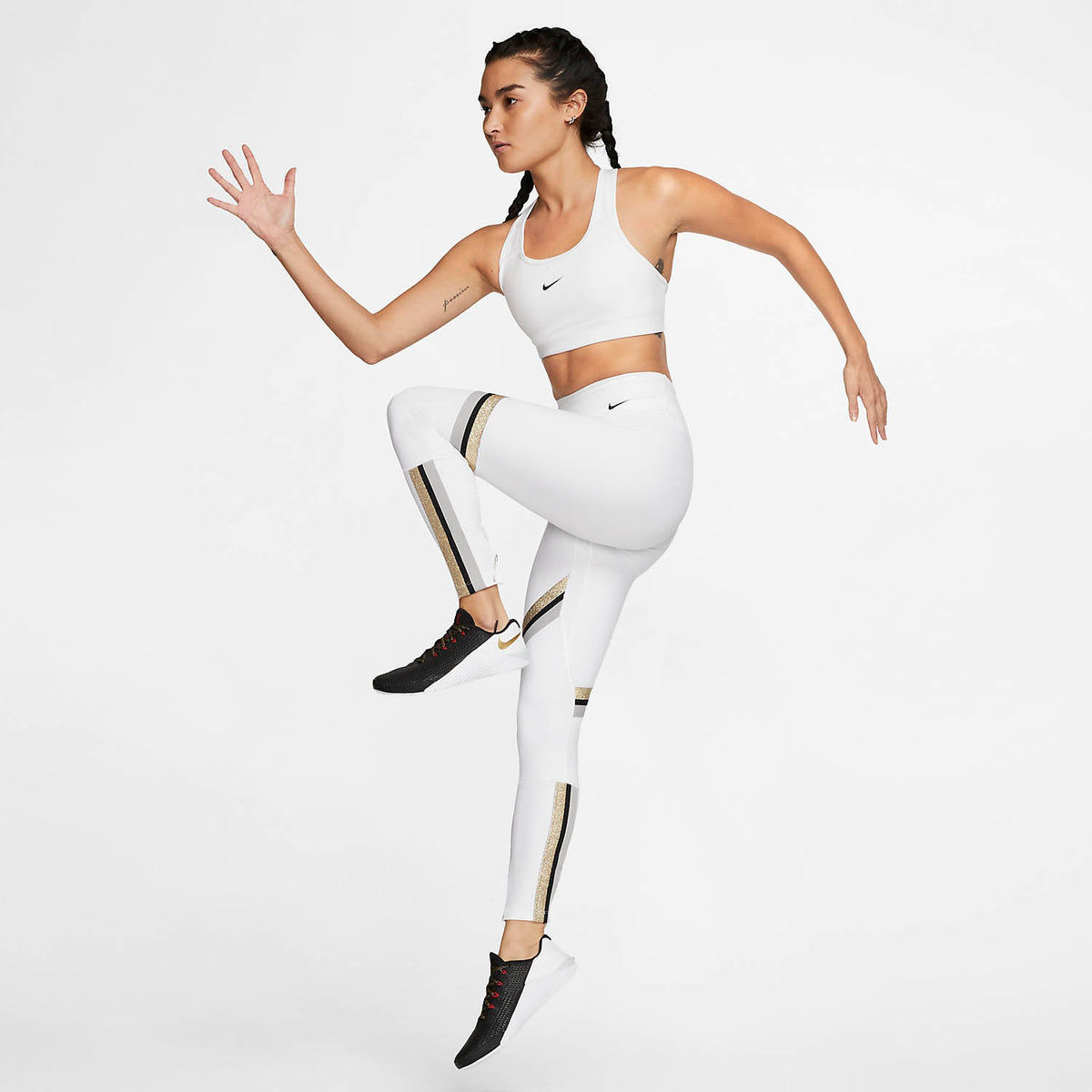 Nike Swoosh Reggiseno Sportivo White/Black