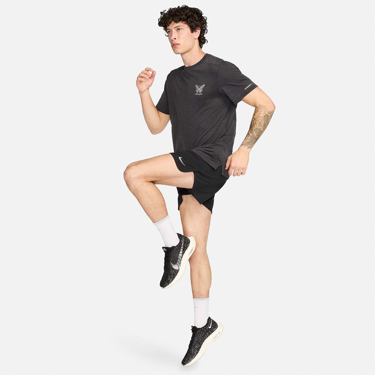 Nike Dri-FIT Rise Logo Maglietta Black/Summit White