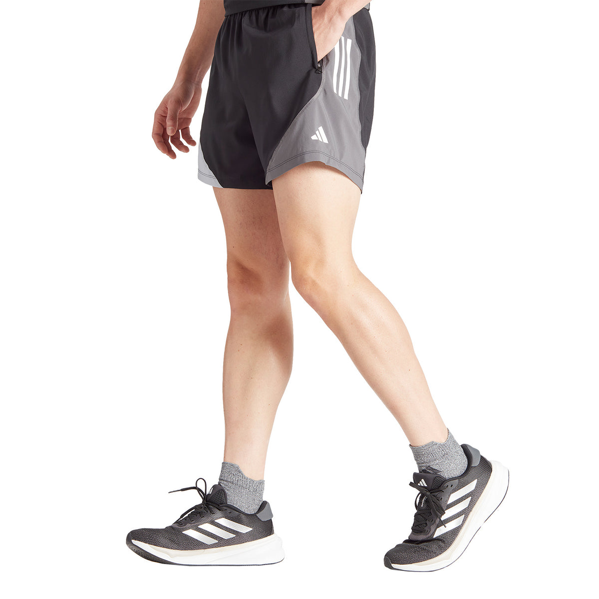 adidas Own The Run Logo 5in Pantaloncini Black/Halsil/Grey Five