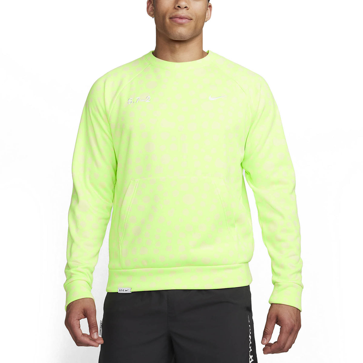 Nike Therma-FIT Printed Studio 72 Felpa Lime Blast/White