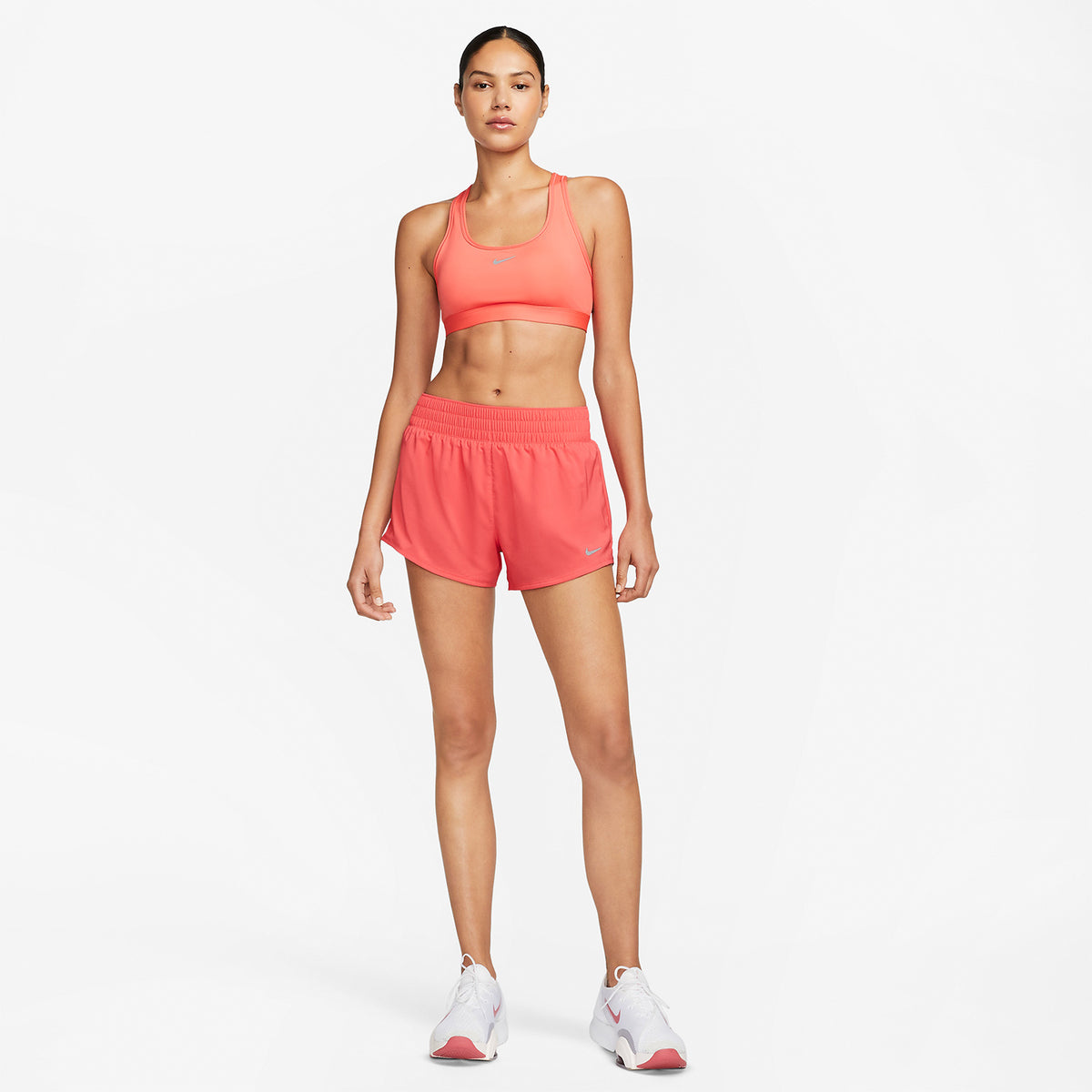 Nike Dri-FIT One 3in Pantaloncini Light Fusion Red/Reflective Silver