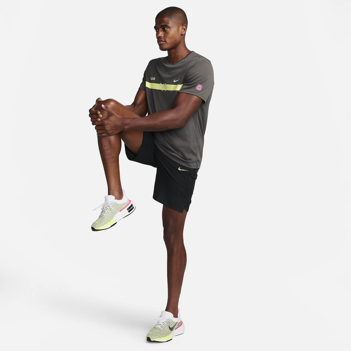 Nike Dri-FIT UV Miler Ekiden Maglietta Medium Ash/Luminous Green/Light Bone