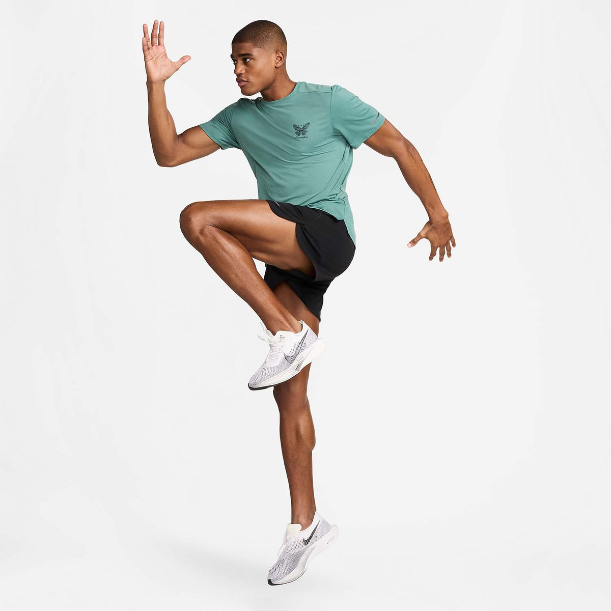 Nike Dri-FIT Rise Logo Maglietta Bicoastal/Barely Green/Black