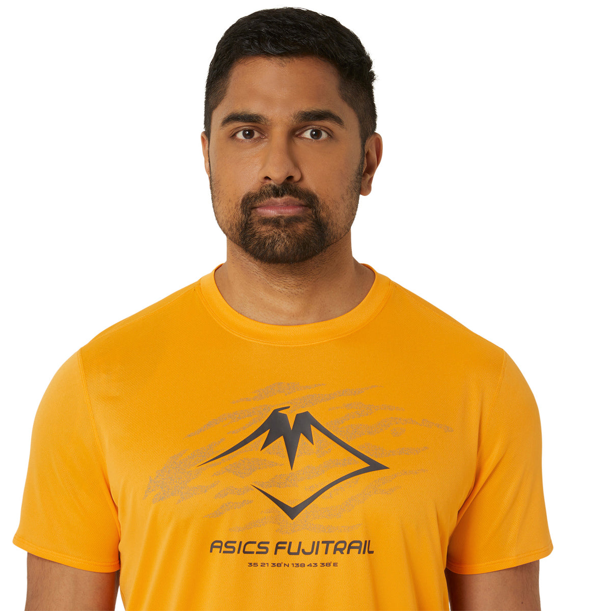Asics Fujitrail Logo Maglietta Fellow Yellow/Lichen Green/Graphite Grey
