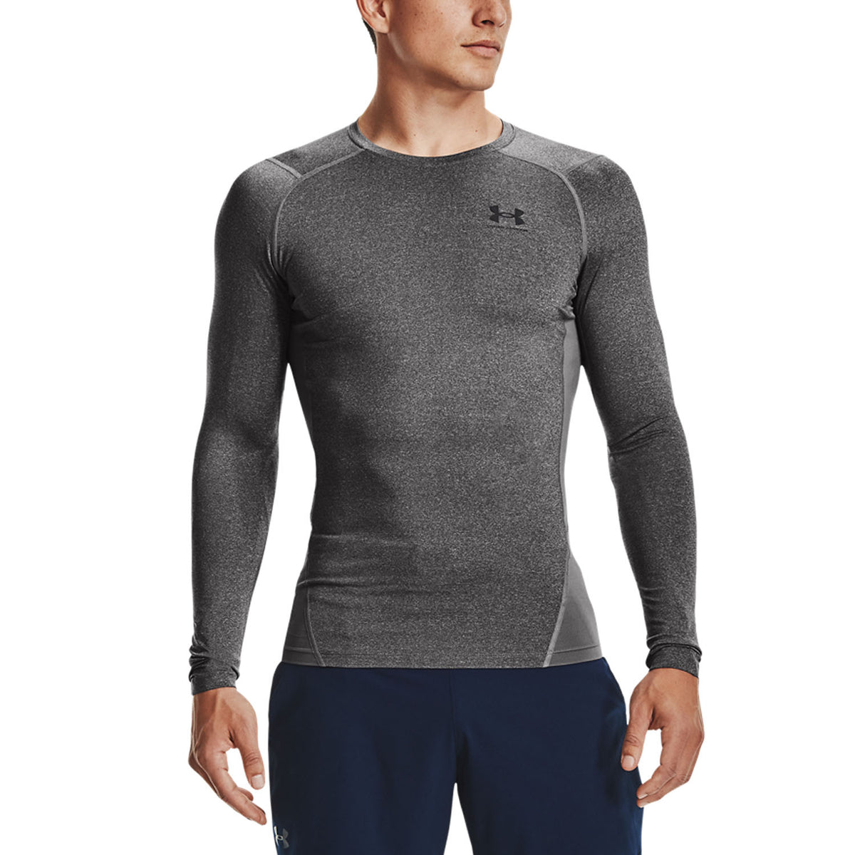 Under Armour HeatGear Compression Maglia Carbon Heather/Black