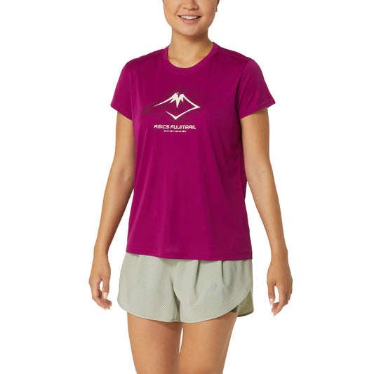 Asics Fujitrail Logo Maglietta Blackberry
