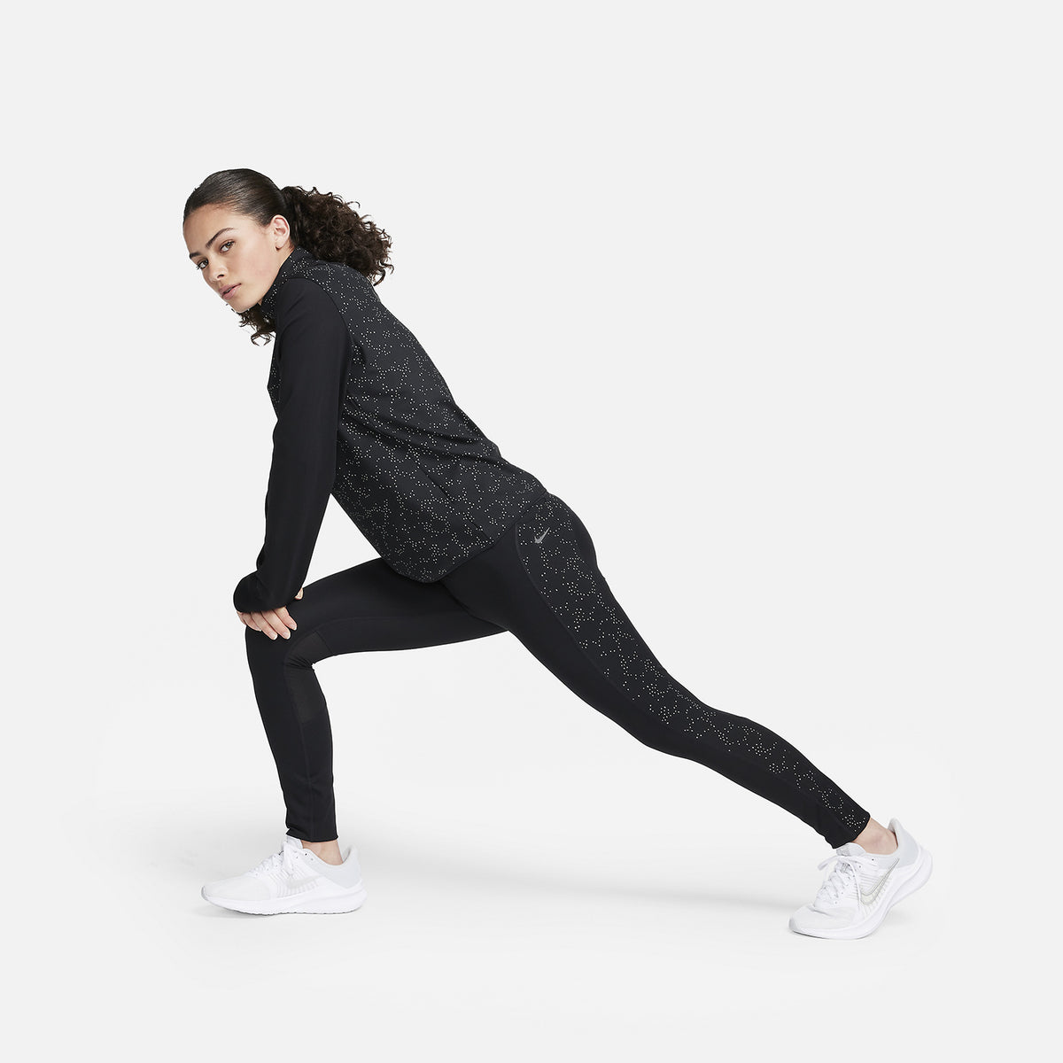 Nike Swift Element Maglia Black/Reflective Silver