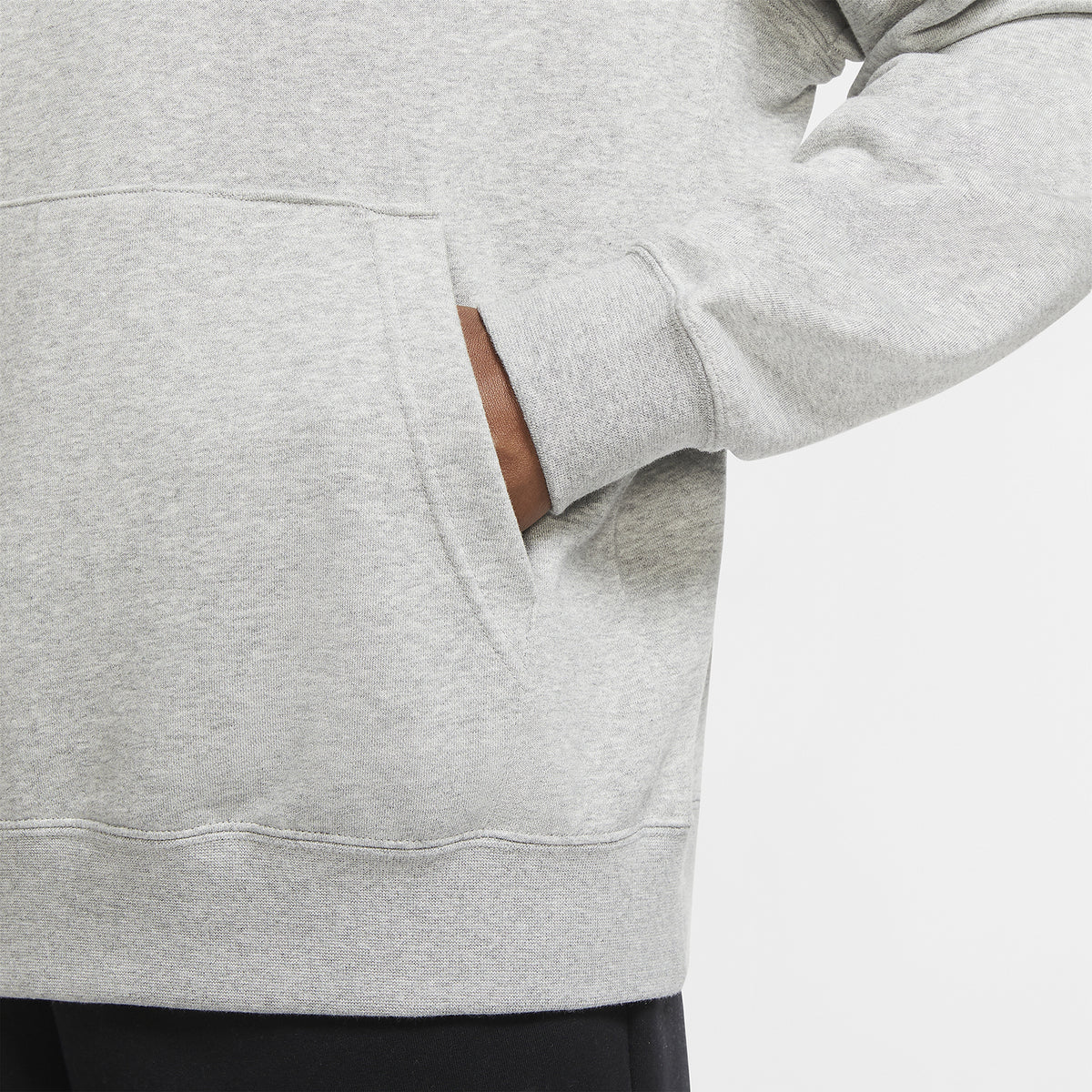 Nike Club Swoosh Felpa Dark Grey Heather/Matte Silver/White