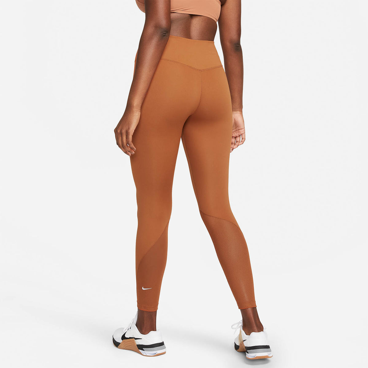 Nike One Mid Rise 7/8 Tights Dark Russet/White