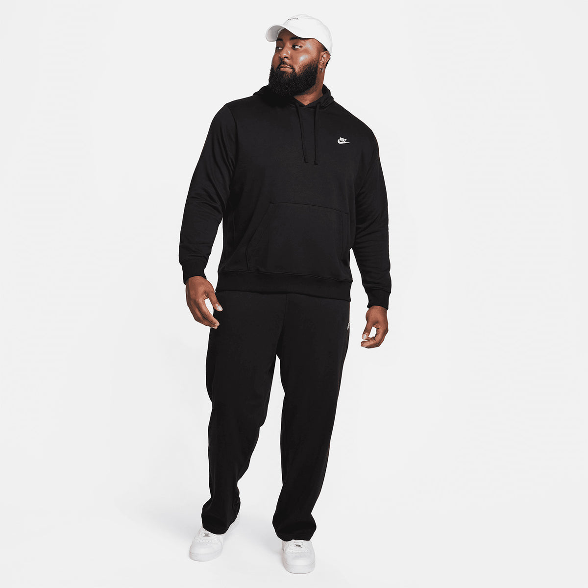 Nike Club Swoosh Felpa Black/White