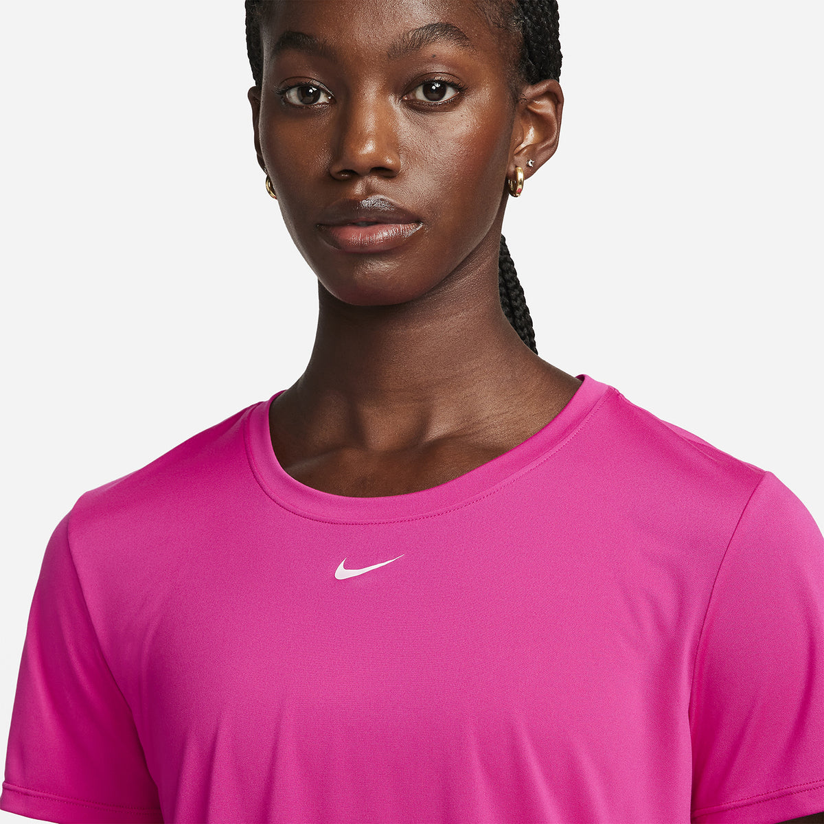 Nike One Dri-FIT Logo Maglietta Fireberry/White