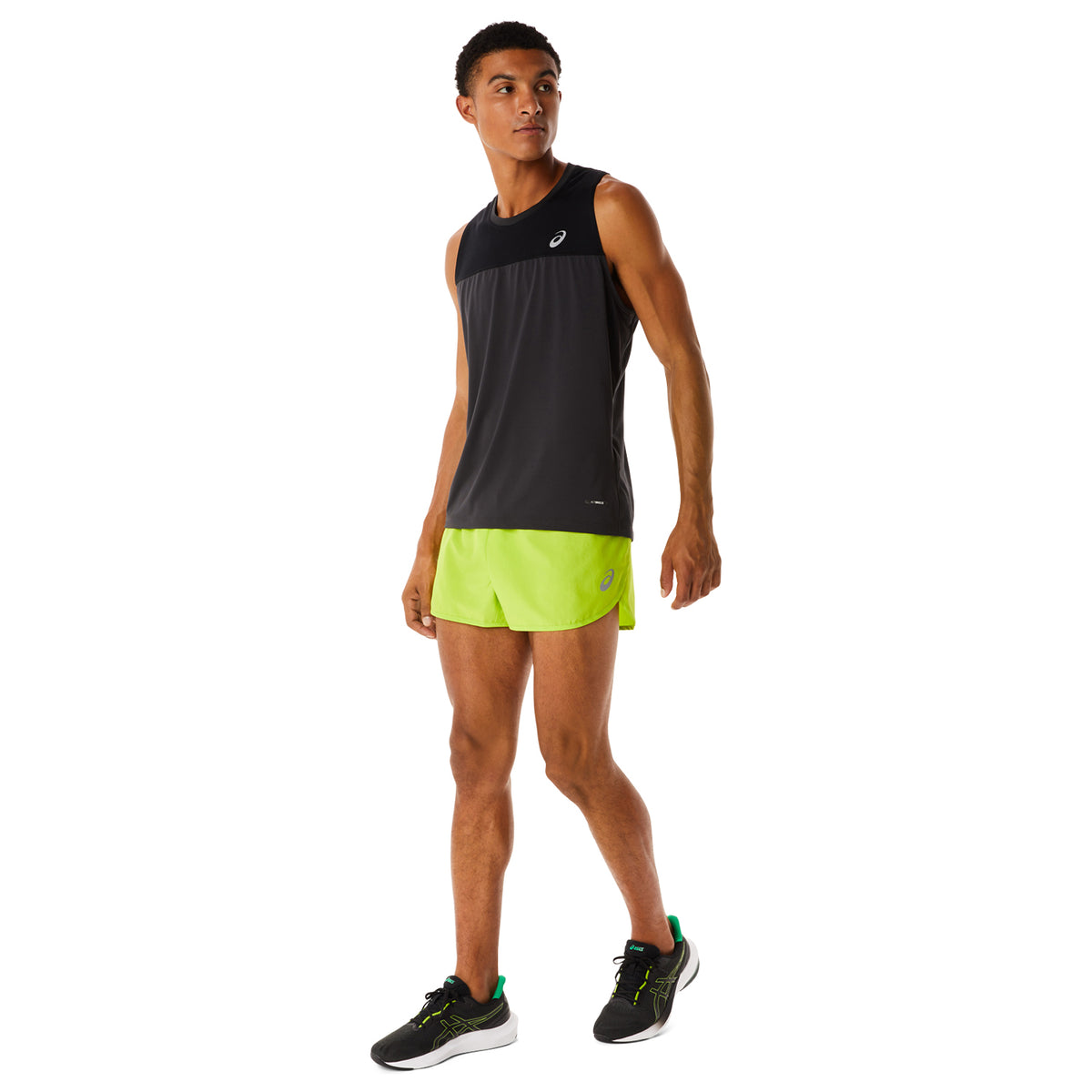 Asics Core Split 2.5in Pantaloncini Lime Zest